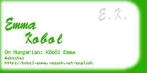 emma kobol business card