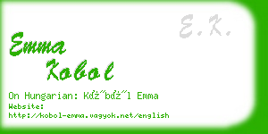 emma kobol business card